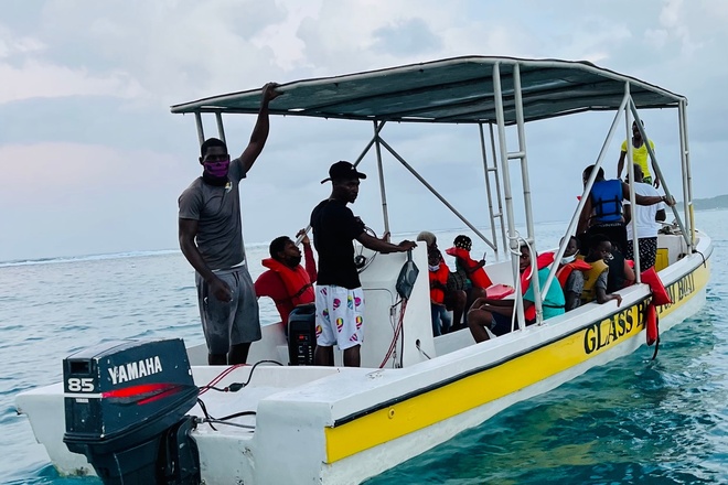 Glass Bottom Boat Tour | Lover’s Cave Tour & Dolphins Visit